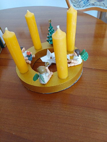 Adventsleuchter holz rund - adventsleuchter,